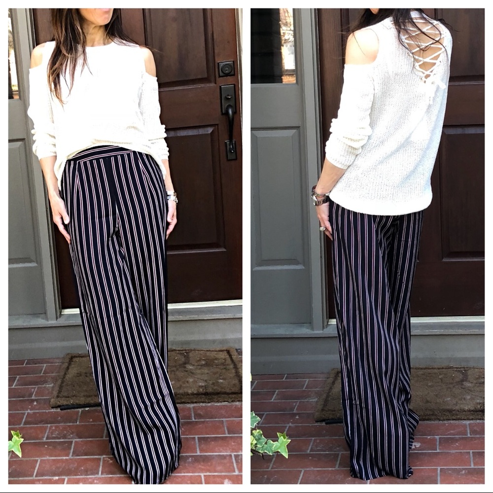 ✨LAST ONE✨Striped palazzo wide leg pants - Picture 5 of 7